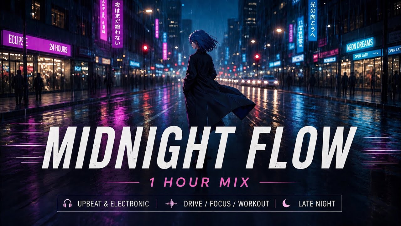Night Drive Energy - 1 Hour Upbeat Electronic & Rock Mix | Between Us
