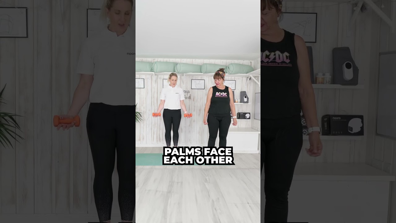 Chest Squeezes for Back Pain Relief with Angela! #stretching #backmobility #backpainrelief