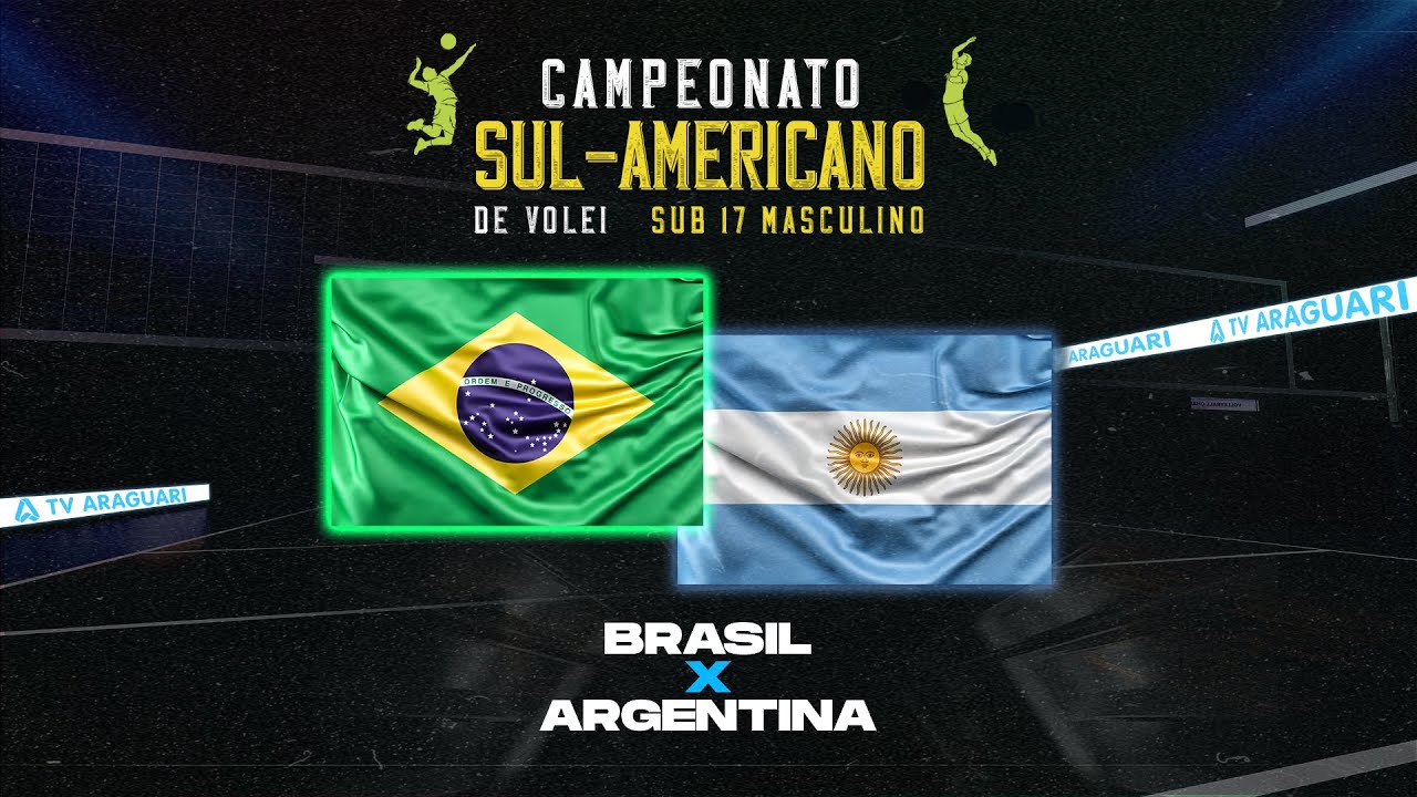 BRASIL X ARGENTINA - Campeonato de Vôlei Sul-Americano de Seleções sub 17 - Masculino