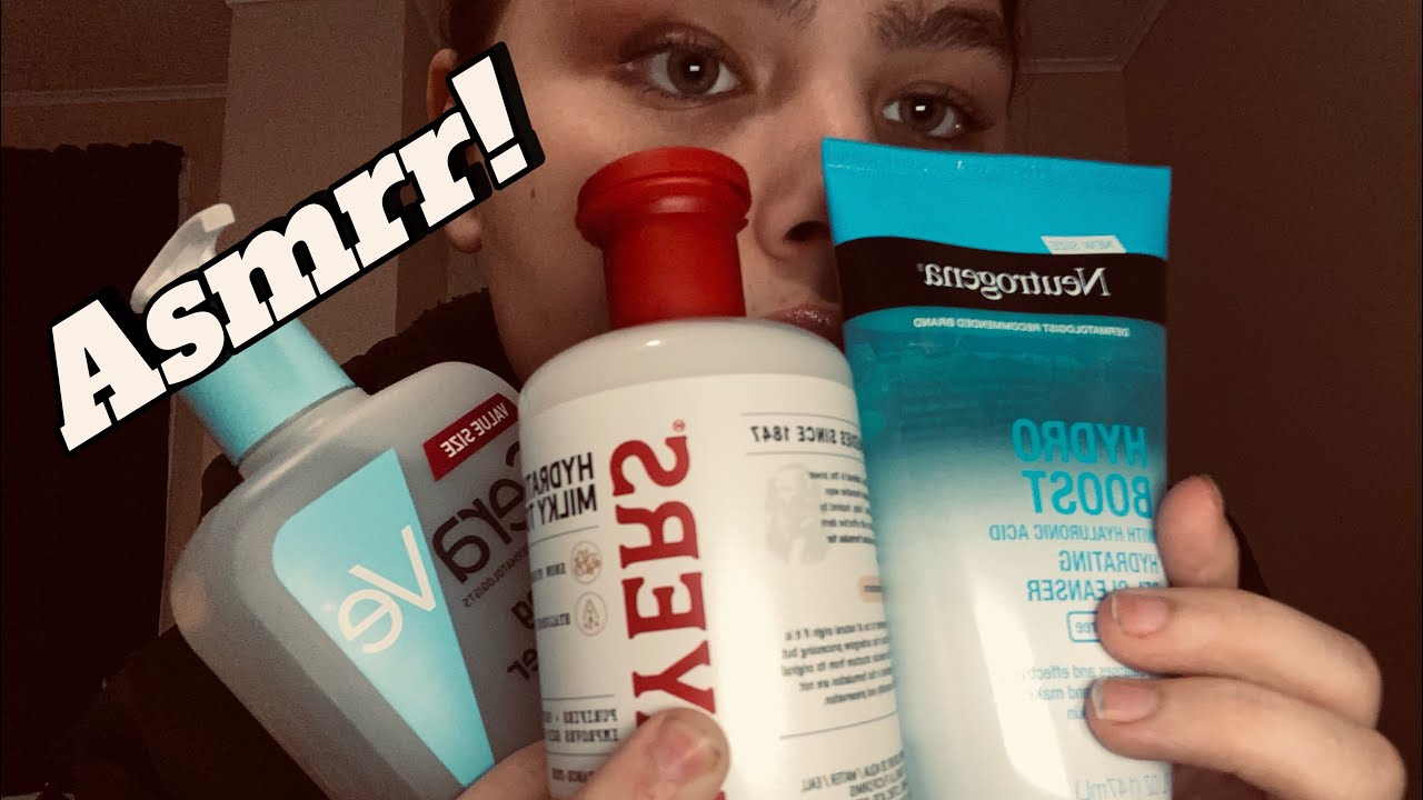 ASMR:tapping on skin care products ❤️💤