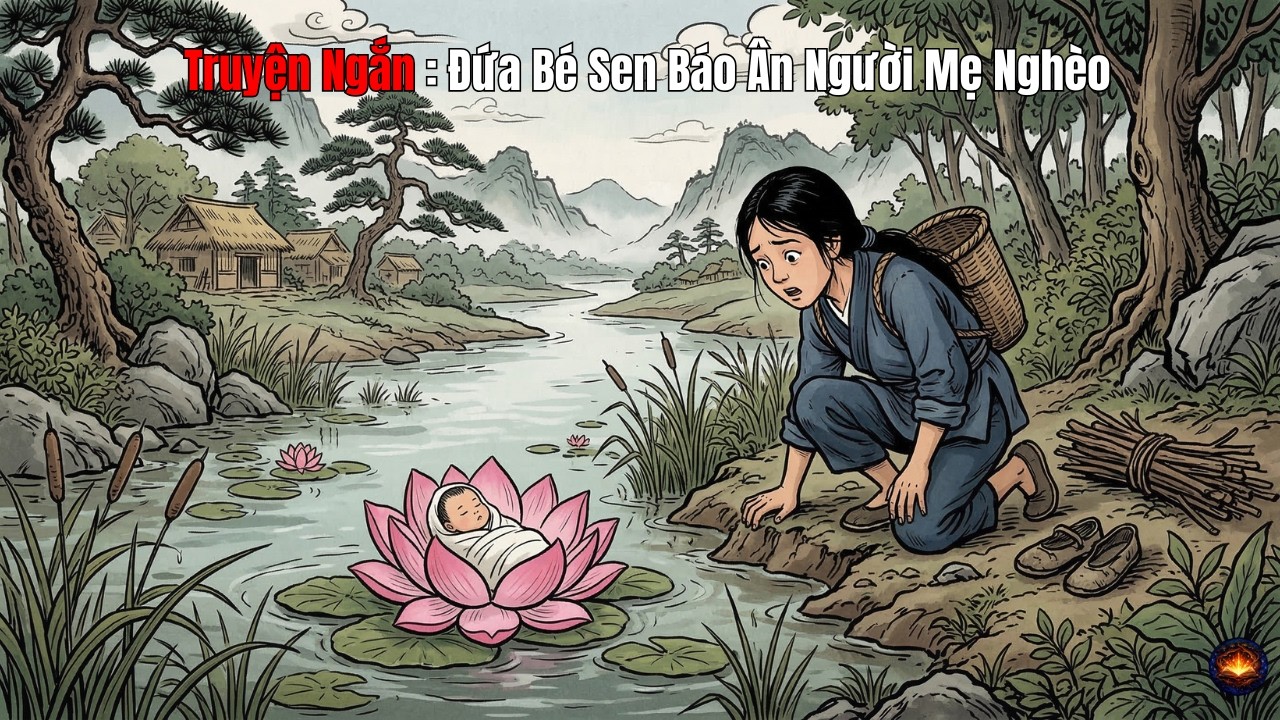 Cô Gái Nghèo Ném Con Xuống Hồ Sen | Truyện Ngụ Ngôn Nhân Quả