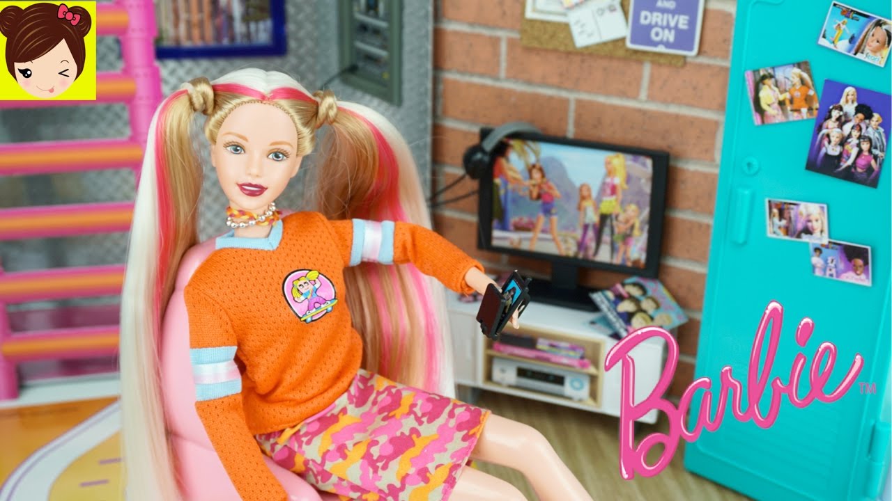 Barbie Adolescente con Habitacion Estilo Skater - Decoracion de Cuarto Juguetes de Titi