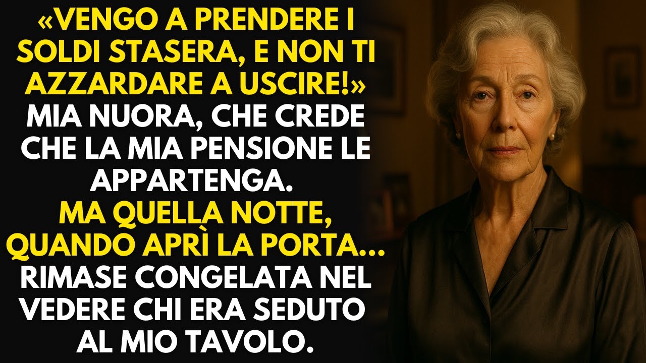 “Vengo a prendere i soldi stasera”, disse mia nuora appena seppe che mi avevano pagata.