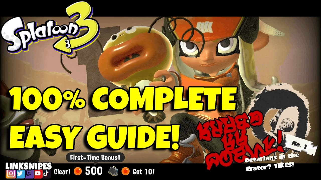 Splatoon 3 | Octarians in the Crater? Yikes! | No. 1 | Easy Guide | No Commentary!