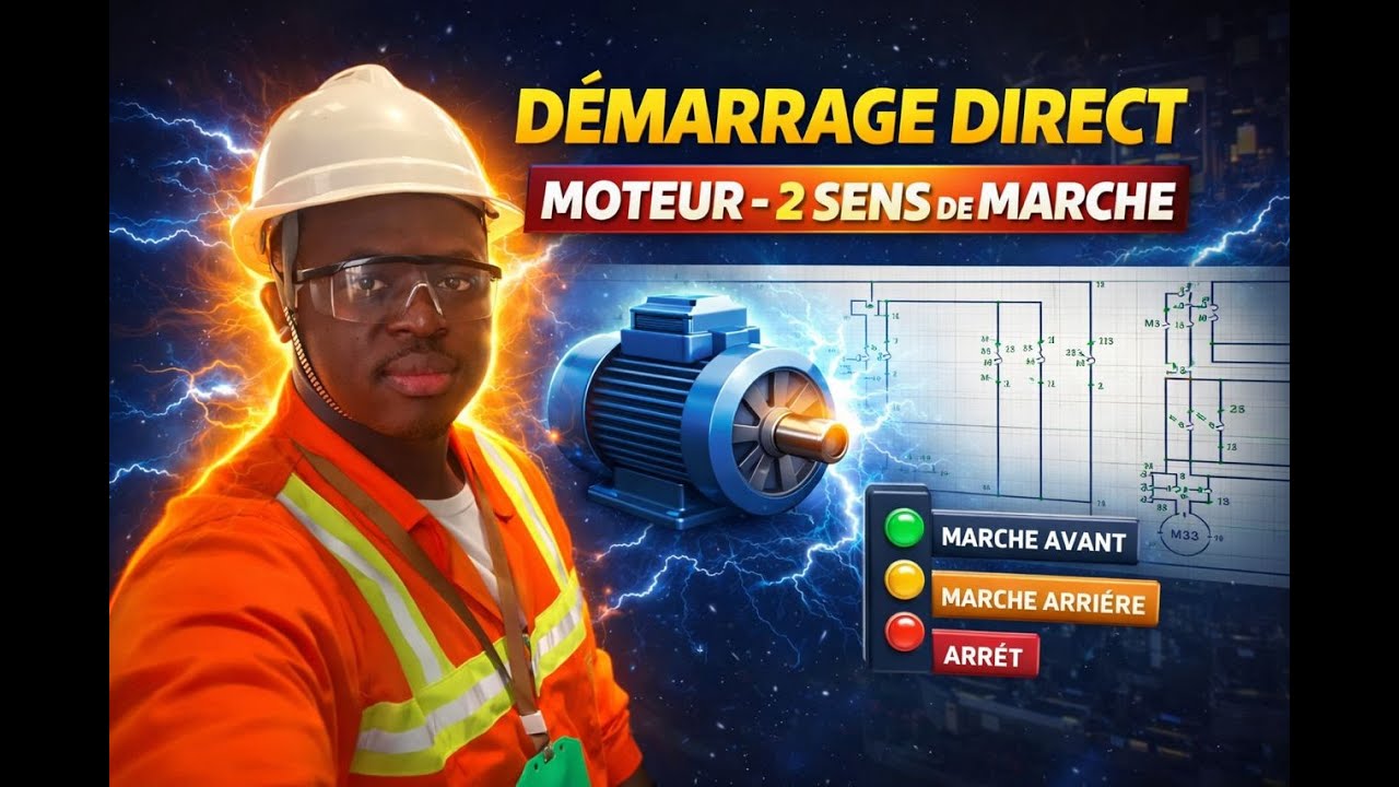 Demarrage direct d'un moteur asynchrone triphase 2 sens de marche - PARTIE 3