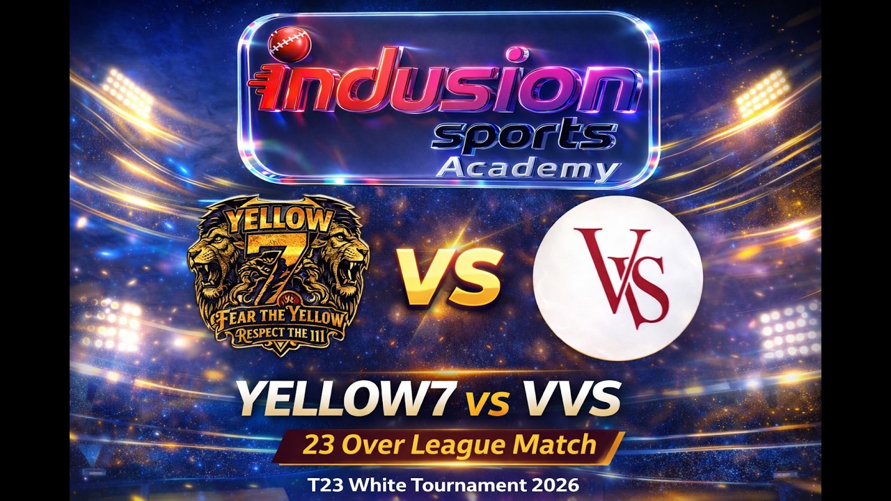 Yellow vs VVS | 23 Over League Match | Indusion  Academy Saturday T23 White Ball Tournament