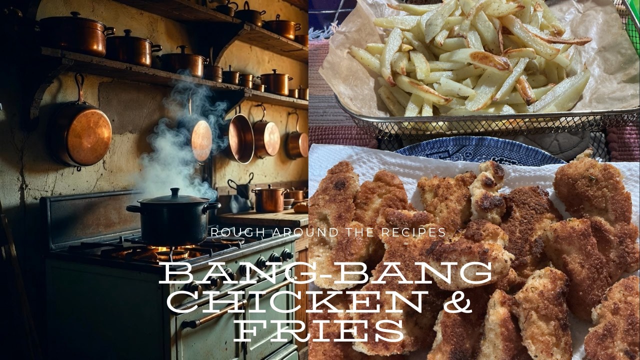Bang Bang Chicken tenders and homemade Fries! Banging delicious!