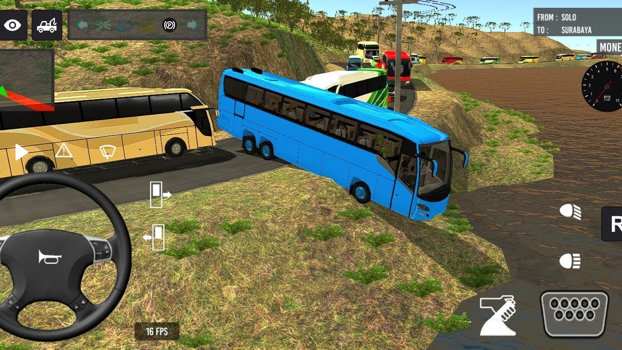 Euro NewCouch Bus Indonesia 😱 Dangerous Mountain Road | Bus Driving Simulator Crash