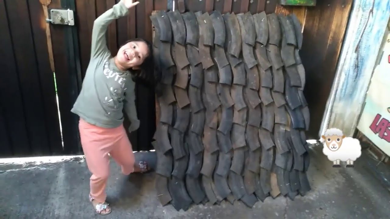 Construi un tejado con neumáticos viejos. DIY recicla, reutiliza