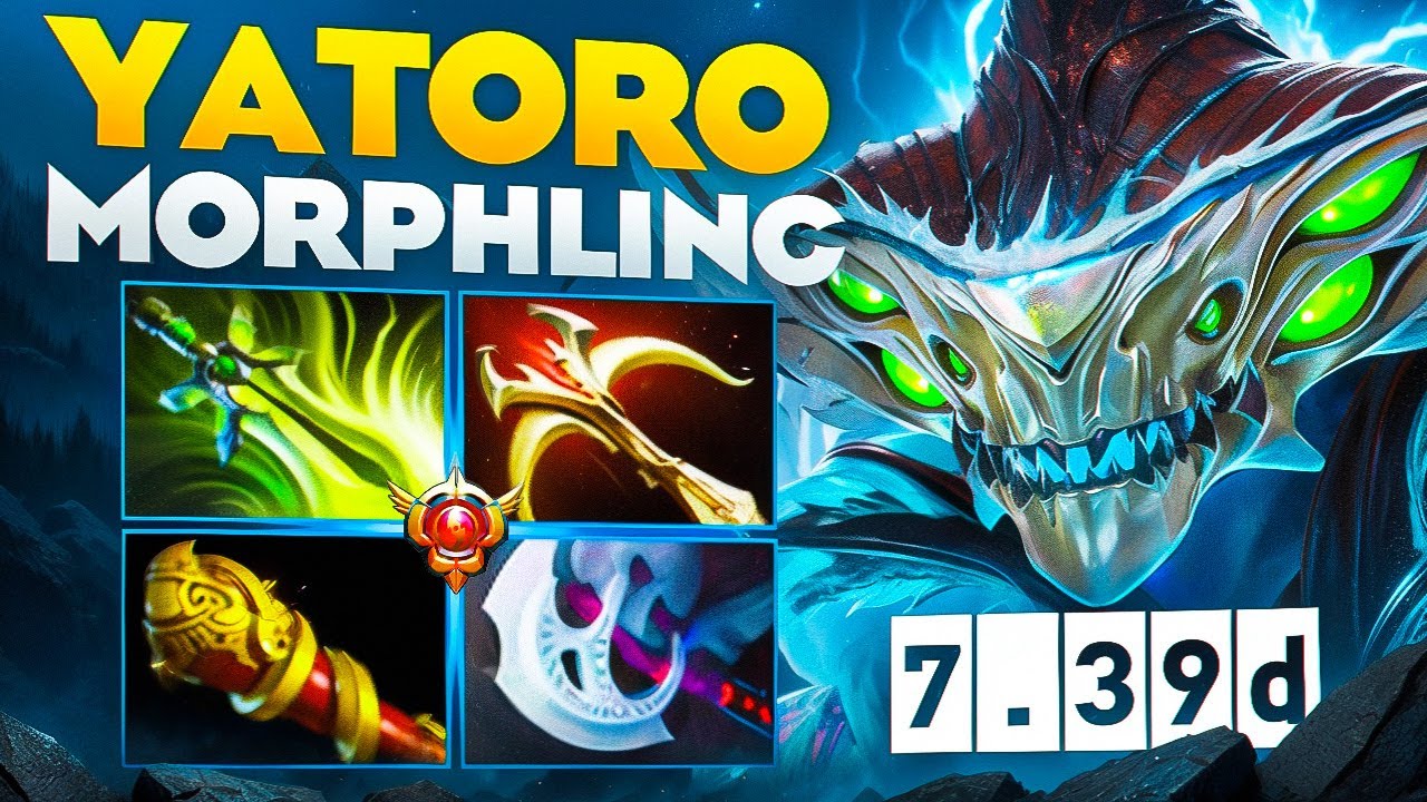 Yatoro КОМБЕКАЕТ СЛОЖНУЮ ИГРУ НА СИГНАТУРНОМ МОРФЕ🔥❘ Yatoro Morphling 7.39d