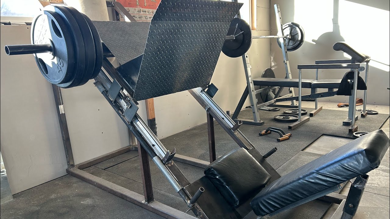 DIY leg press machine