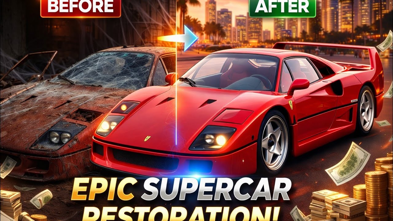 Abandoned Ferrari F40 Restoration – From Rust to Legend | Full Cinematic Rebuild 🔥🔥