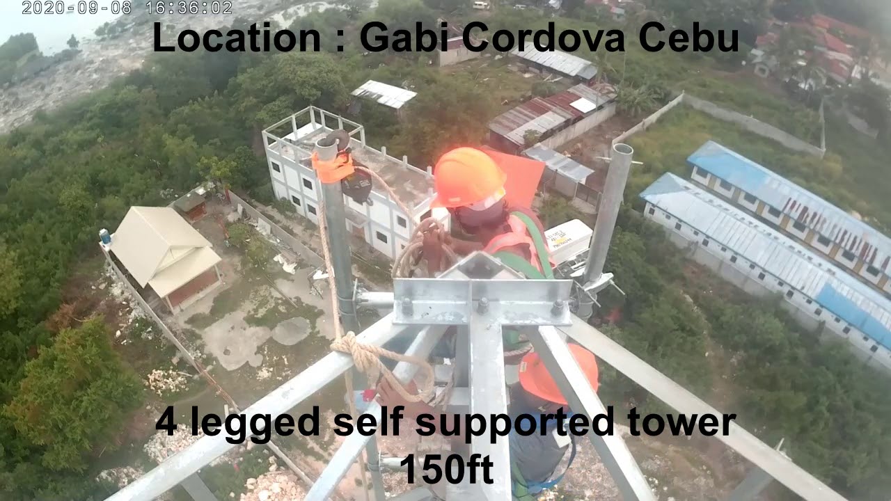 BON EVE Aerial Installation at 150ft Tower in Gabi Cordova Cebu