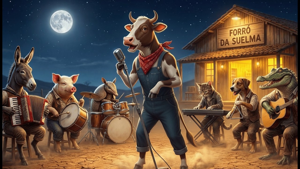 🔥 FORRÓ DAS ANTIGAS NA FAZENDA – ANIMAIS TOCANDO INSTRUMENTOS 🪗