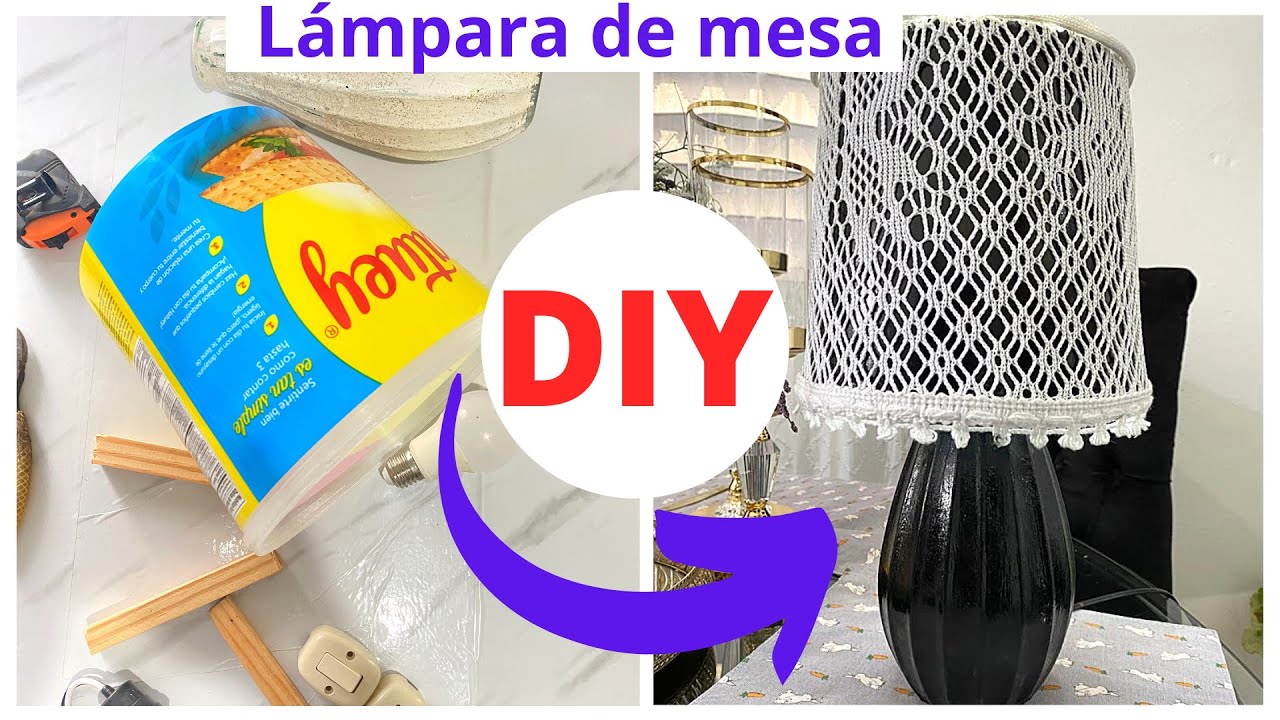 Hice una lámpara con material Reciclado igual que las de la tiendas por menos dinero