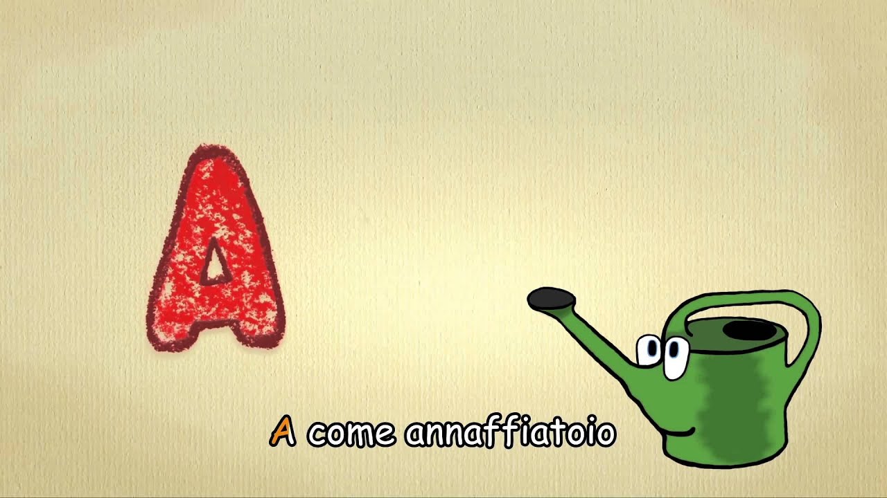 alfabeto italiano per bambini canzone - La lettera A canzone | Impara l'italiano canzoni per bambini
