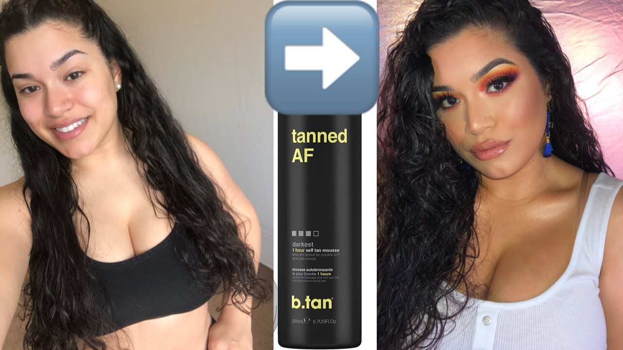 FULL Tanning Routine with B.TAN - Pale to Glowing