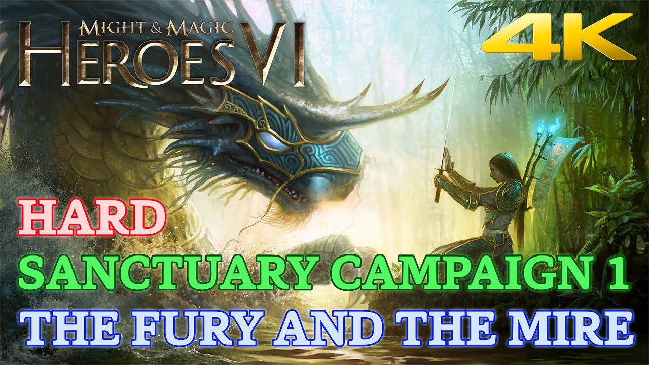 Might & Magic Heroes VI - Hard - Sanctuary Campaign 1 - The Fury and the Mire [4K 60 FPS]