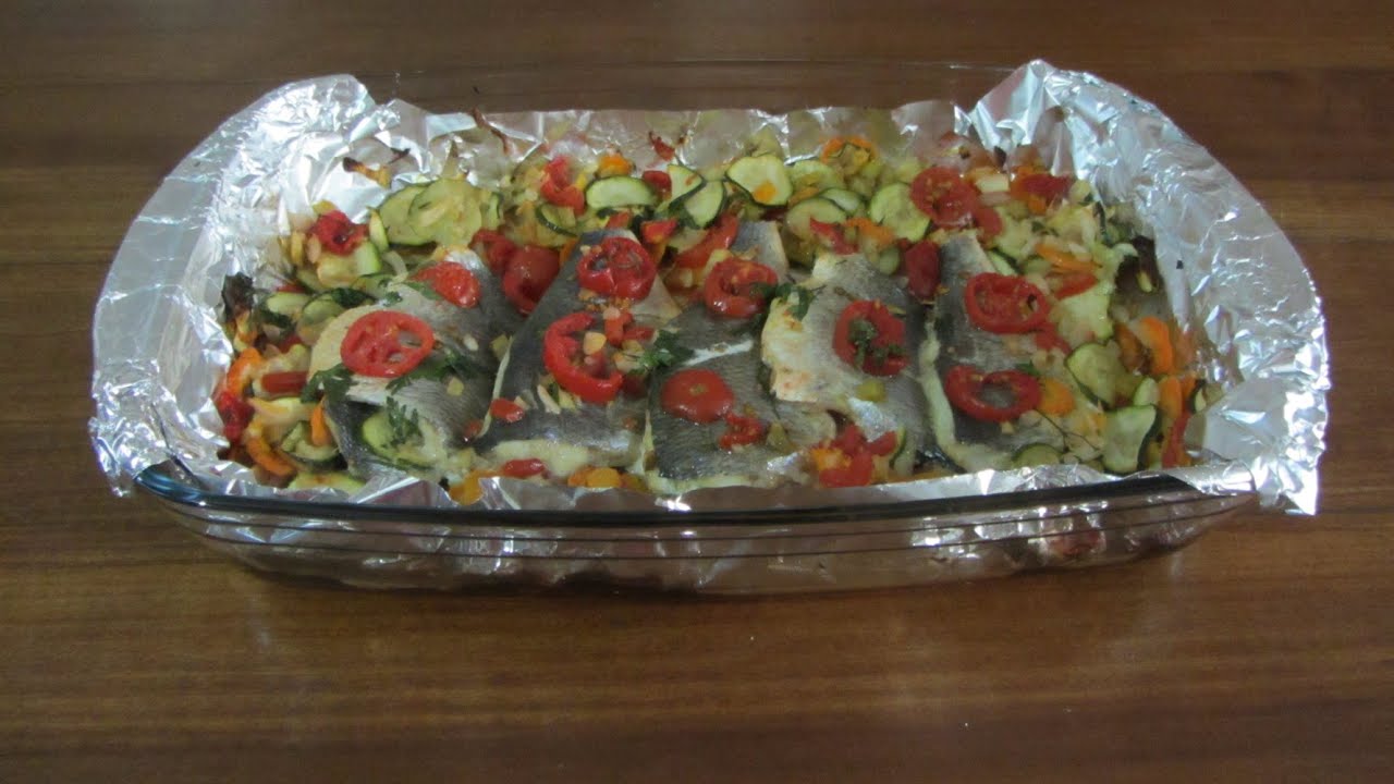 Filetti di orata con le verdure