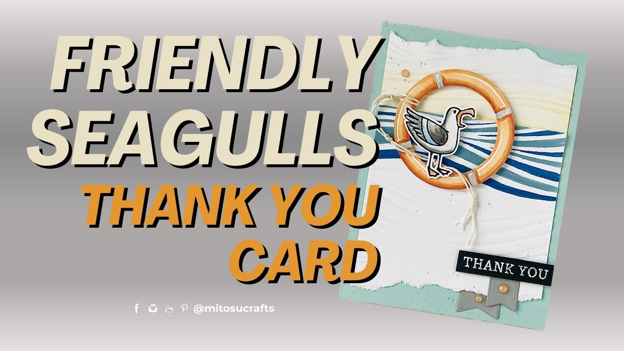 Creative Thank You Card Idea with Friendly Seagulls Stamp