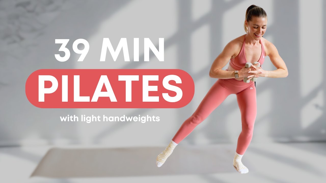 39 min FULL BODY PILATES | Sculpt & Strengthen with Light Dumbbells