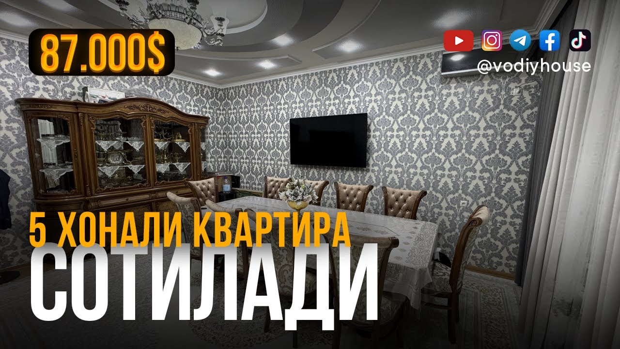 Фарғона шахар, Военный госпитал олдида 5 хонали квартира сотилади