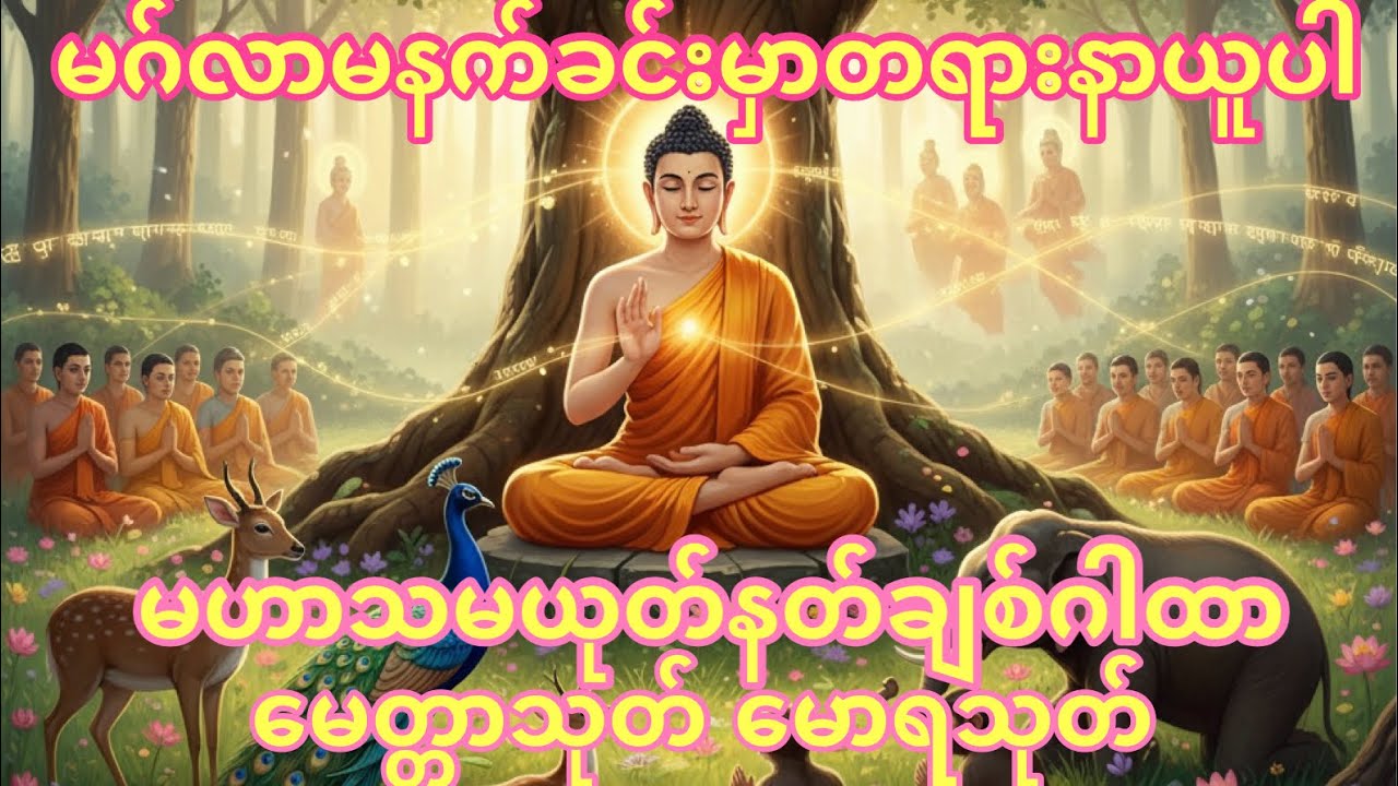 ဘေးအန္တရာယ်ကင်း၍ နတ်ချစ်ဂါထာတော်များ စုစည်းမှု (မေတ္တာသုတ်၊ မဟာသမယ၊ မောရသုတ်)