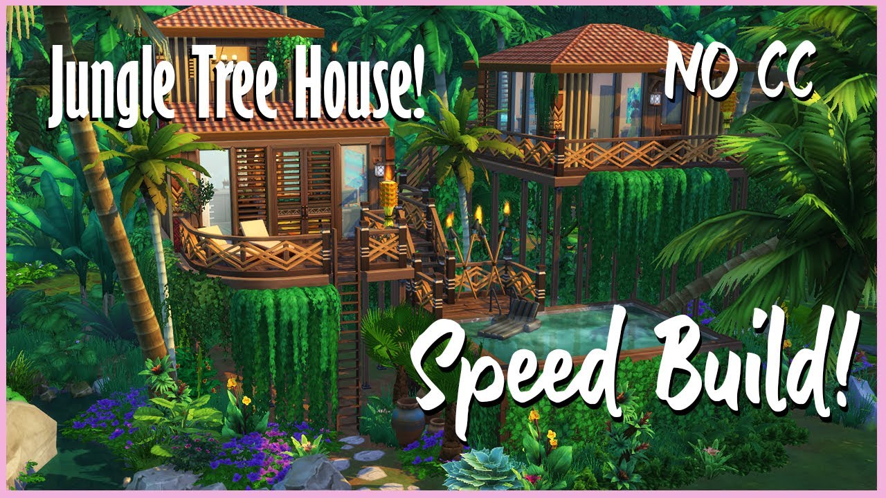 JUNGLE TREE HOUSE | JUNGLE ADVENTRE | [No CC] Sims 4 Speed Build