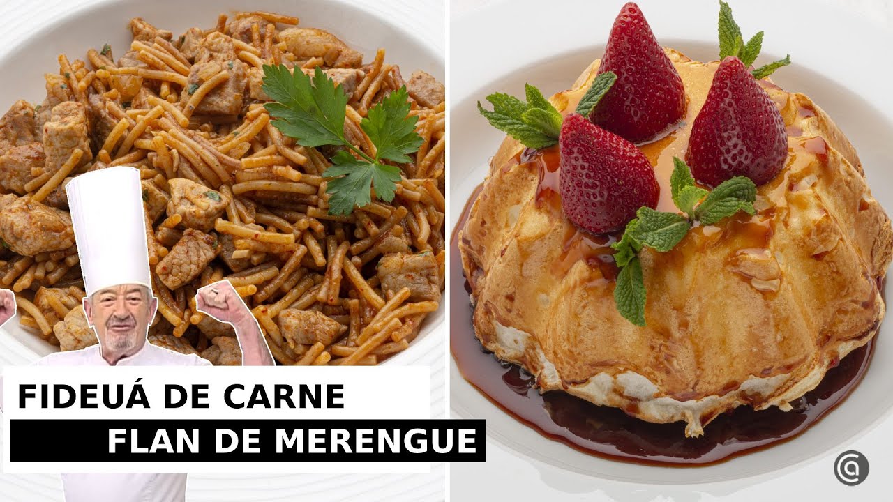 FIDEUÁ de CARNE y FLAN de MERENGUE // Cocina Abierta de Karlos Arguiñano