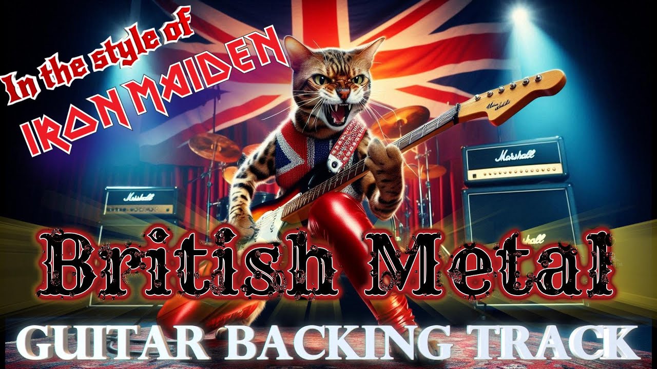British Metal Guitar Backing Track | A Minor | 80 BPM | 