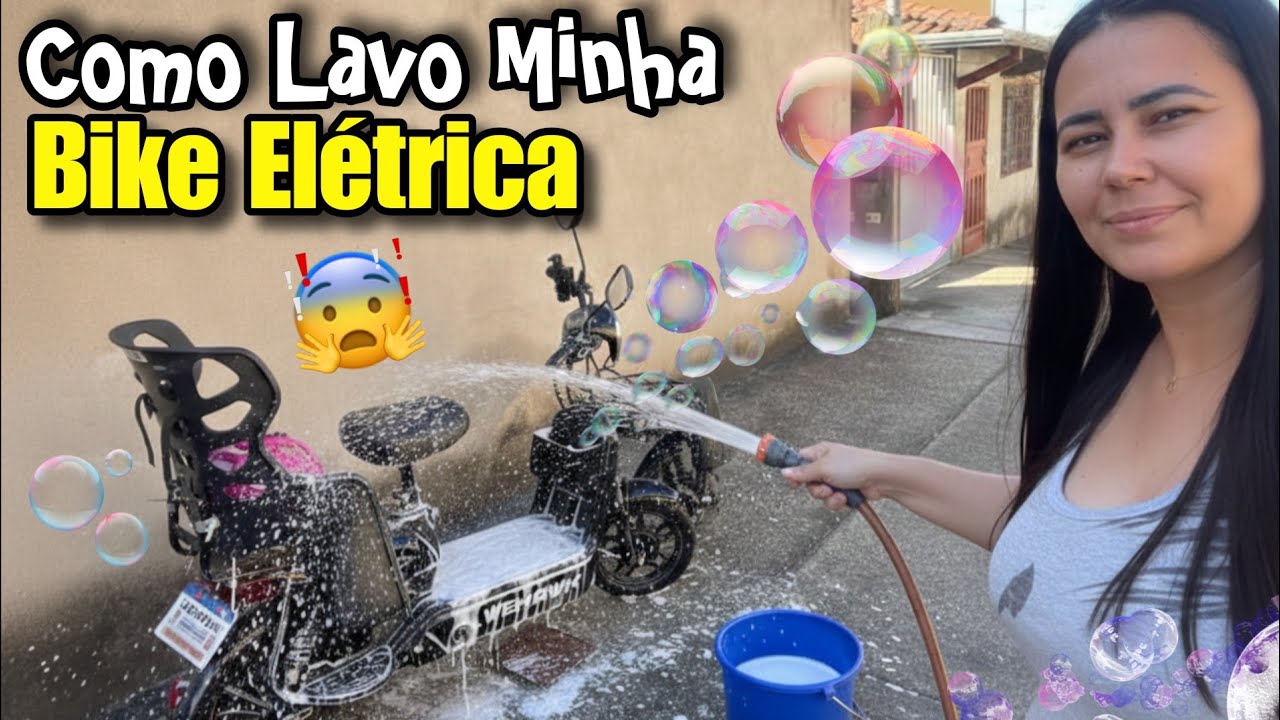 COMO EU LAVO MINHA BIKE ELÉTRICA DA SHOPEE 🚲⚡ SEM ESTRAGAR NADA!