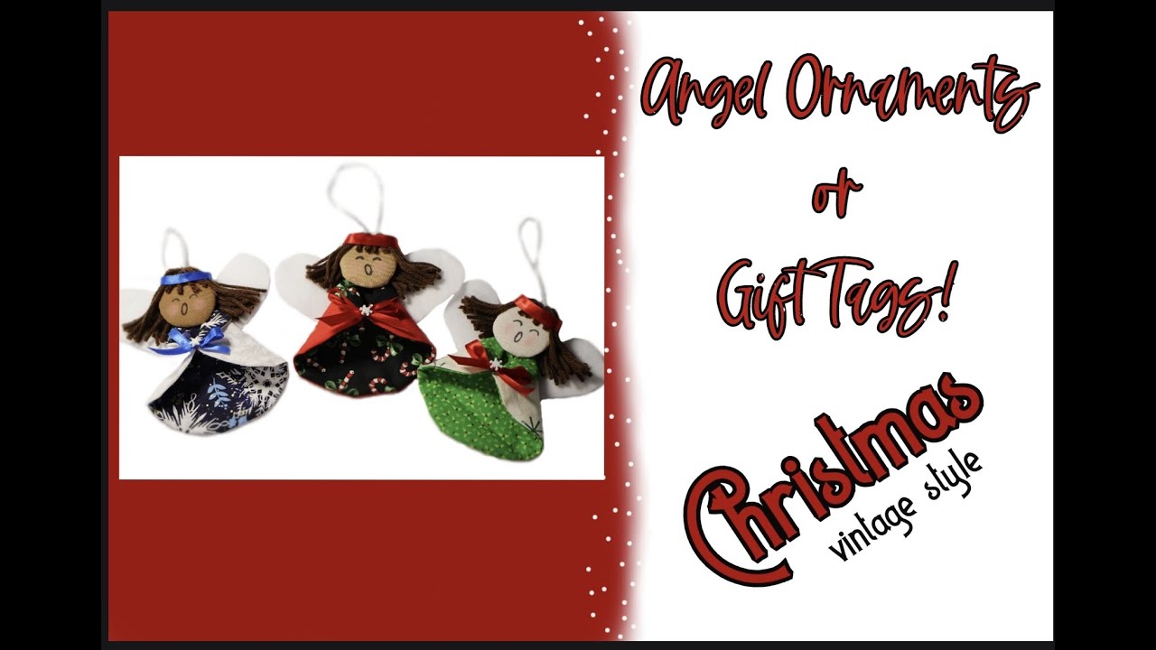 Christmas Vintage Style: Fabric Christmas Angel Ornaments