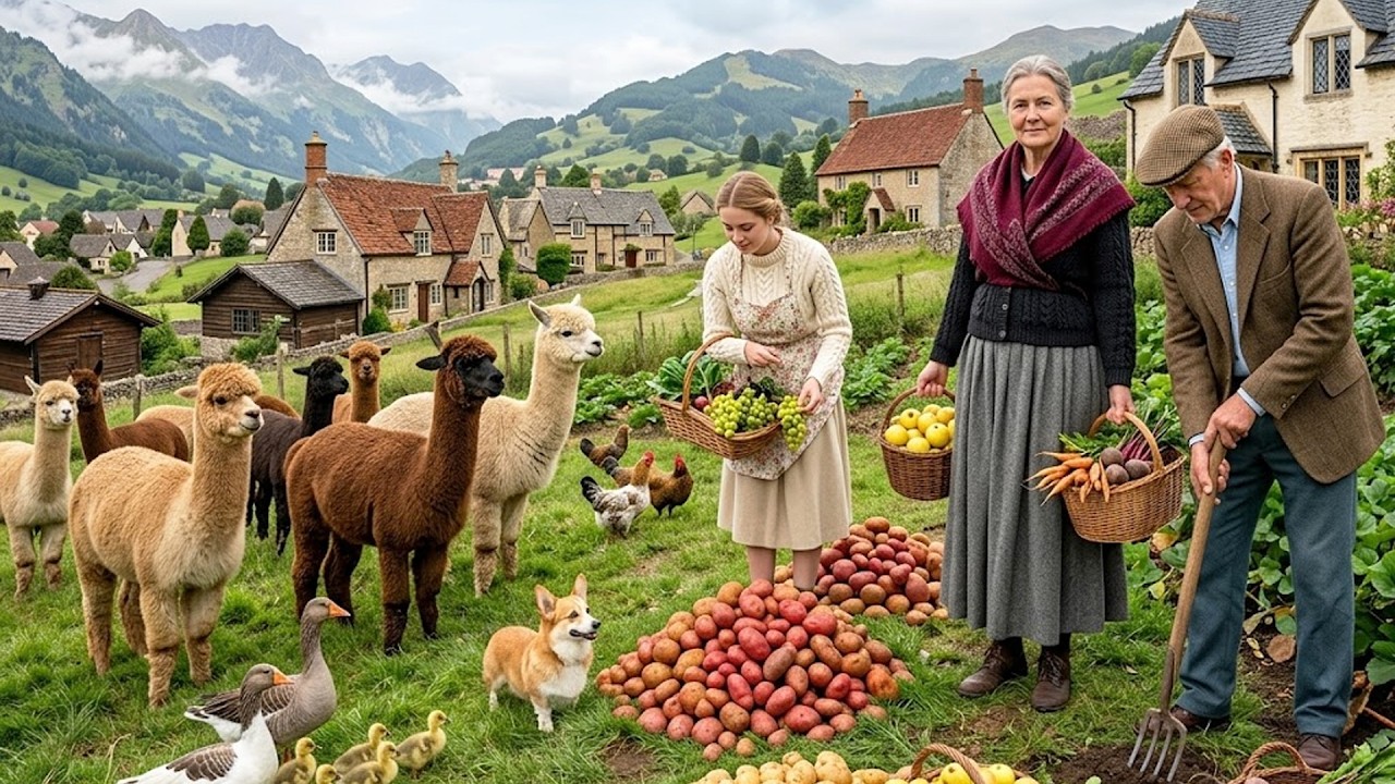 Full Video: Peaceful Farm Life in Europe and Harvesting Sweet Potatoes While Caring for Alpacas