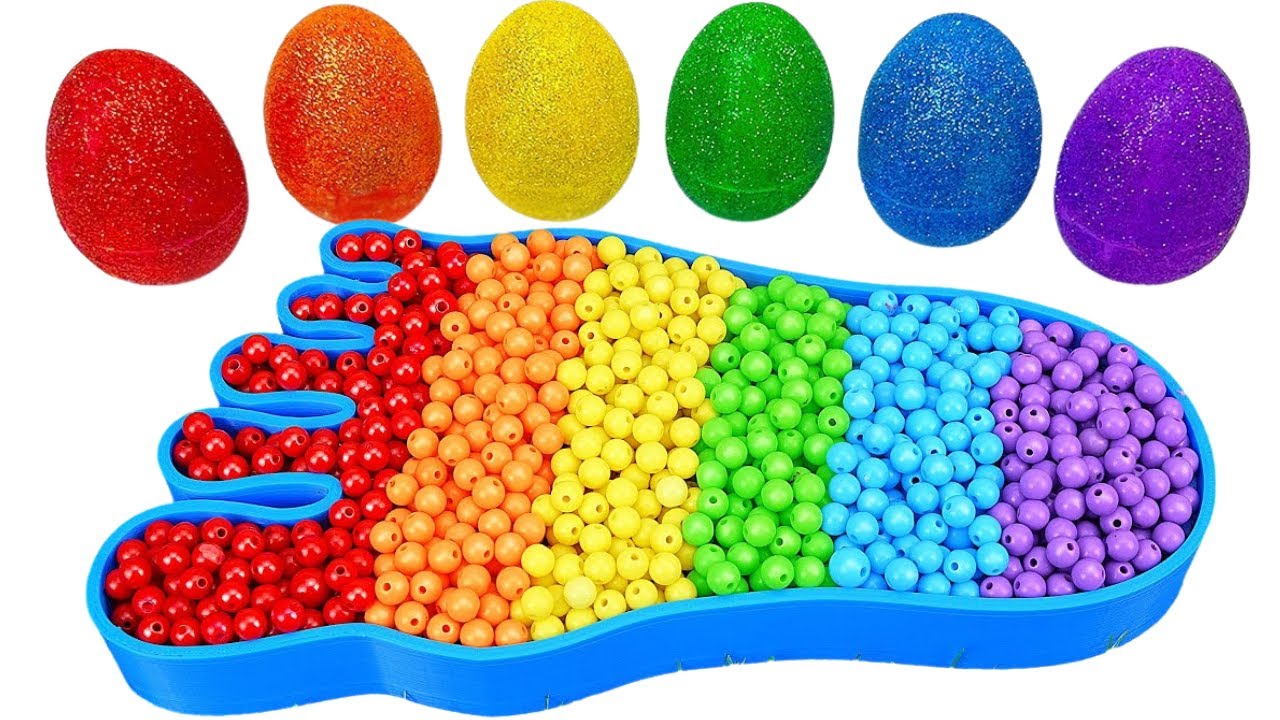 Satisfying ASMR DIY How To Make Glitter Slime Foot Bathtub From Mixing Rainbow Candy Cutting Video