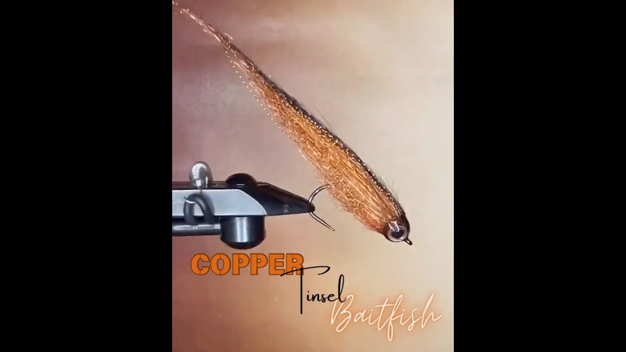 SUPER CATCHY FLY in 90 SECONDS - The Copper Tinsel Baitfish - Handsomeflyfisher