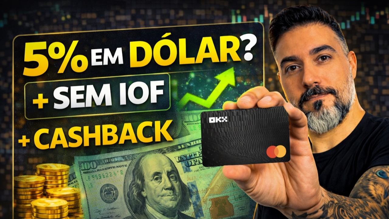 OKX PAY: 5% de Cashback em D&Oacute;LAR + Sem IOF + Rendendo Muito