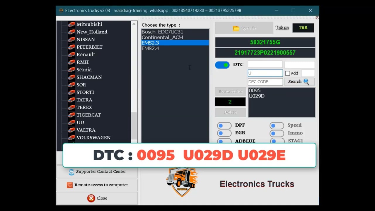 Electronics trucks software (dtc dpf egr adblue stage )