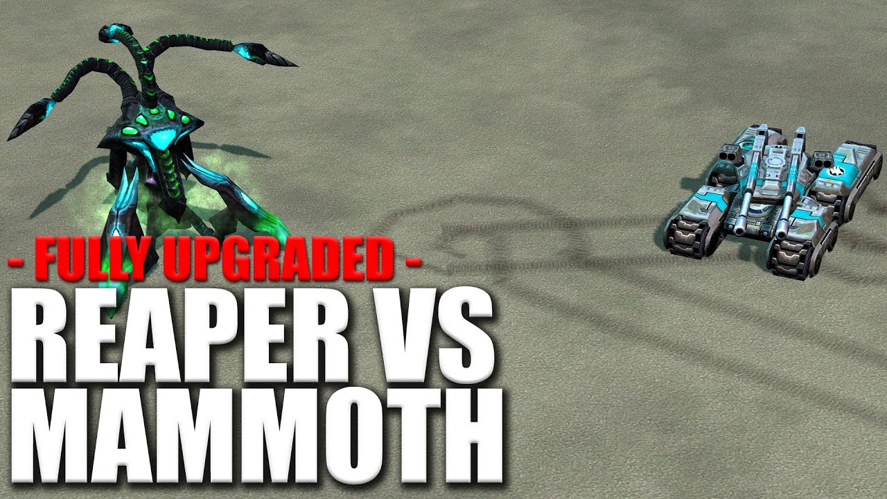 Reaper vs Mammoth - Both Fully Upgraded -  Firestorm Mod for Command and Conquer 3 Tiberium Wars.
