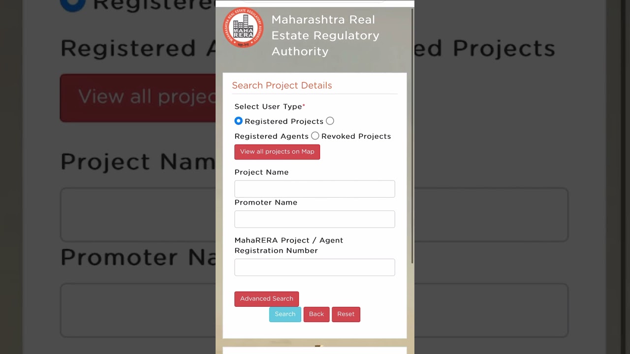How to cheak RERA details of any project?