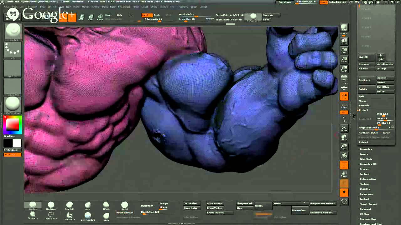 Sesión IV: Zbrush: Corte y encastres del modelo para la impresión con Martín Canale.
