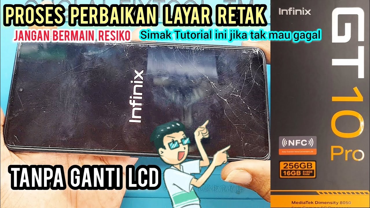 INFINIX GT10 PRO LAYAR RETAK ‼ SUKSES TANPA GANTI LCD.. REPAIR GLASS INFINIX GT10 PRO