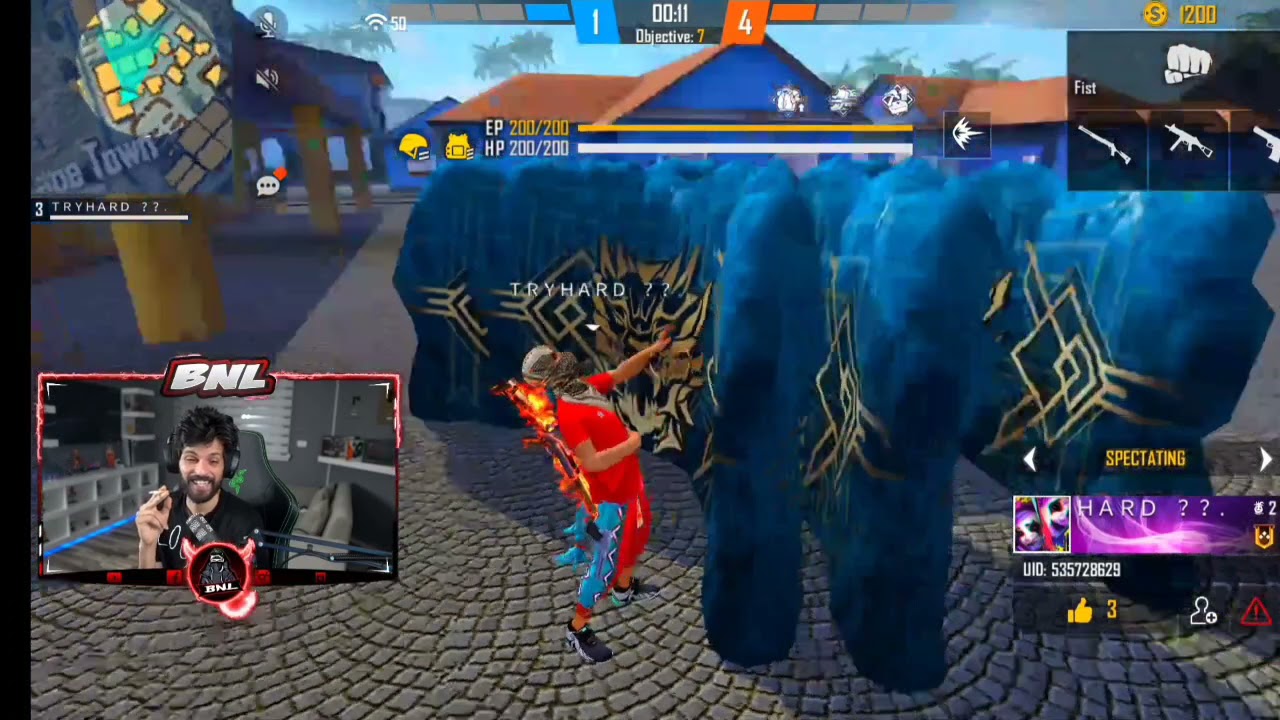 فري فاير اقوى روم في العلم بين tryhard vs h4k بتعليق bnl