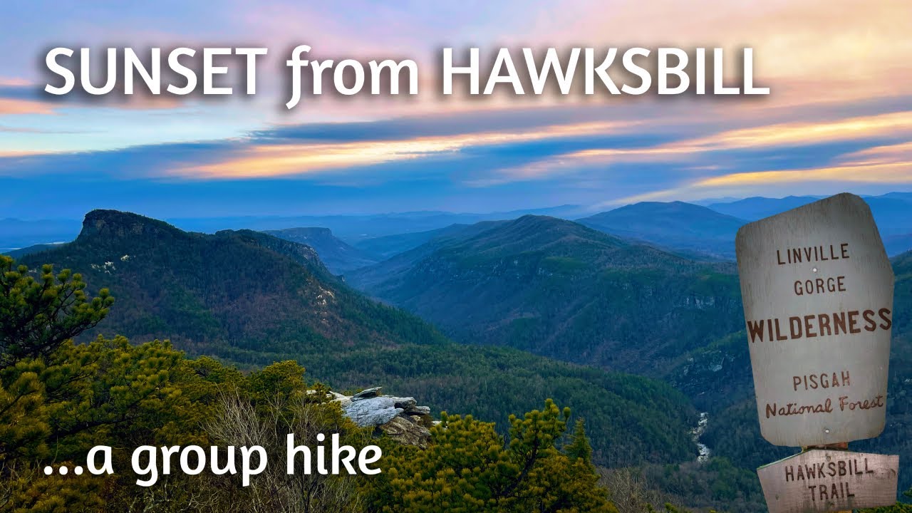 🌅 Sunset Hiking Hawksbill Mountain | Linville Gorge, NC