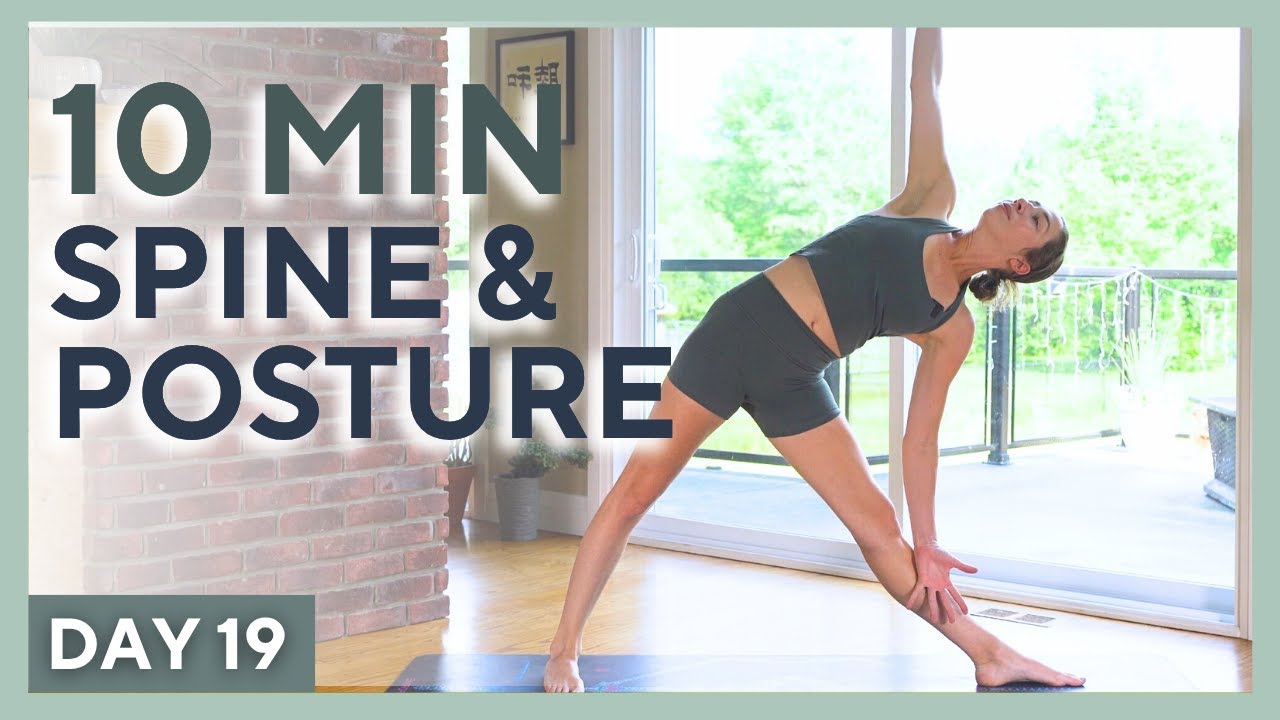 DAY 19 💚 10 min Morning Yoga & Pilates - SPINE & POSTURE - Yogalates Challenge