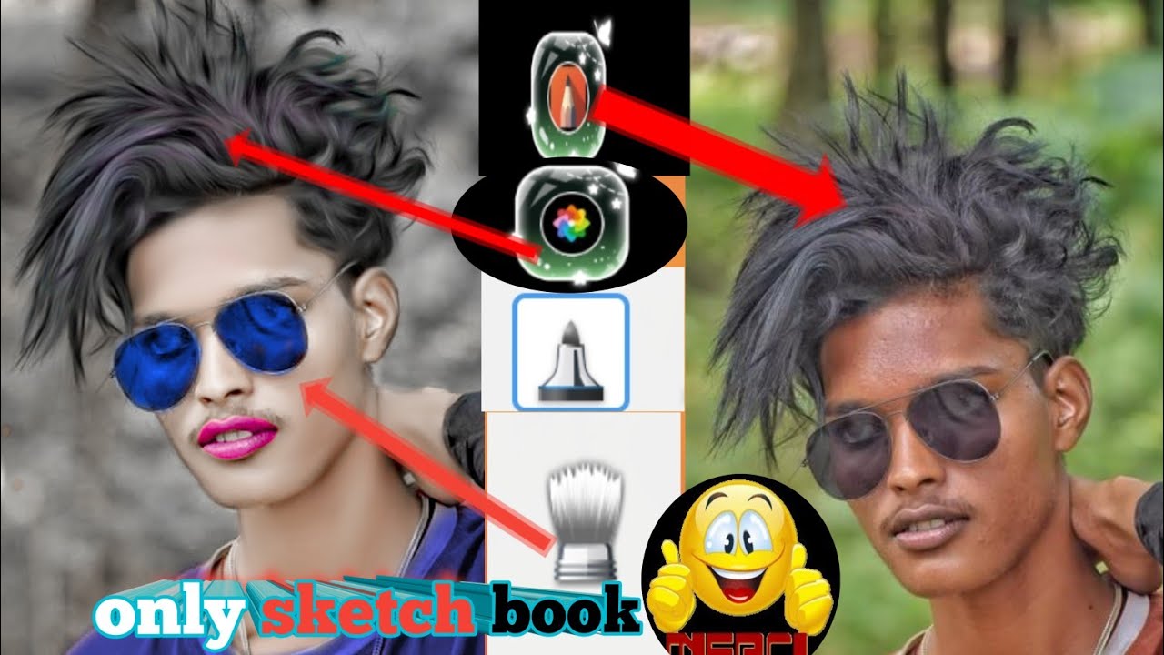 Autodesk Hair Editing Step By Step || Autodesk Sketchbook Hair + Face Smooth New Tutorial ||