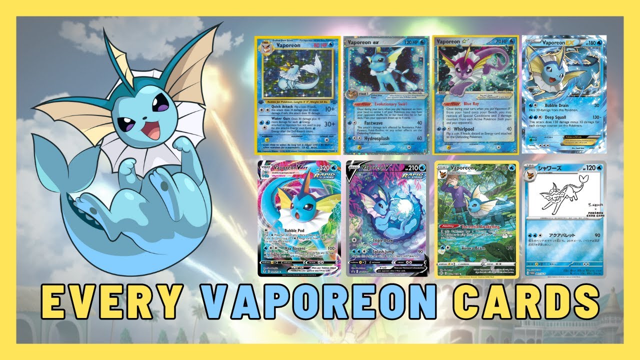 Every Vaporeon Pokemon Card #Vaporeon #Eeveelution #PokemonTCG