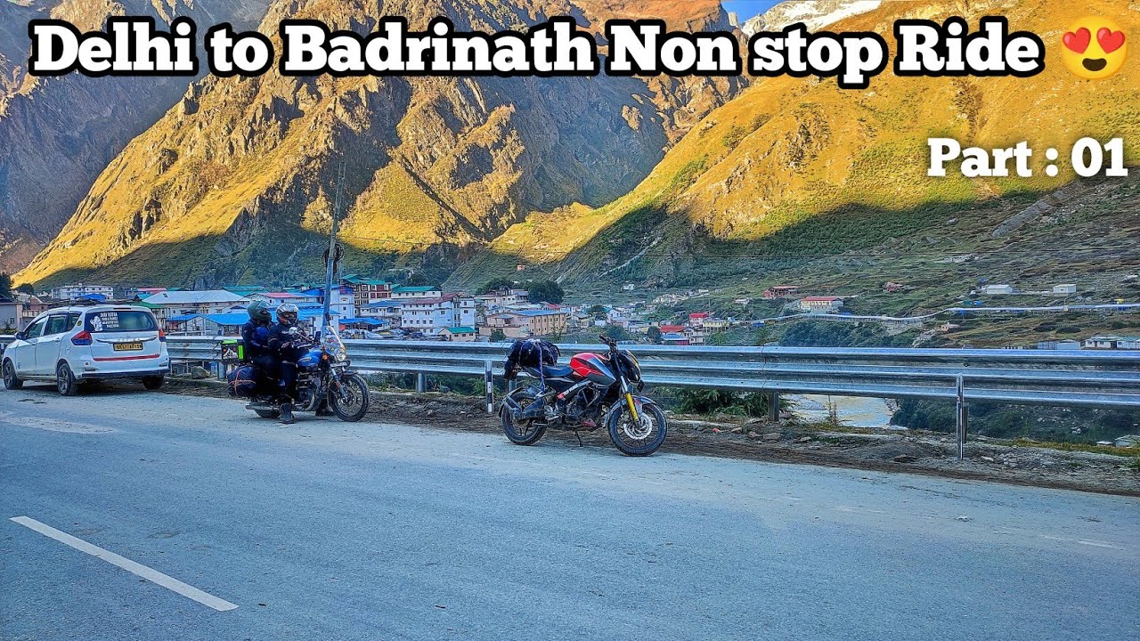 Delhi to badrinath ride non stop 😍 | Delhi to badrinath by bike ns200 | heavy landslides 😱