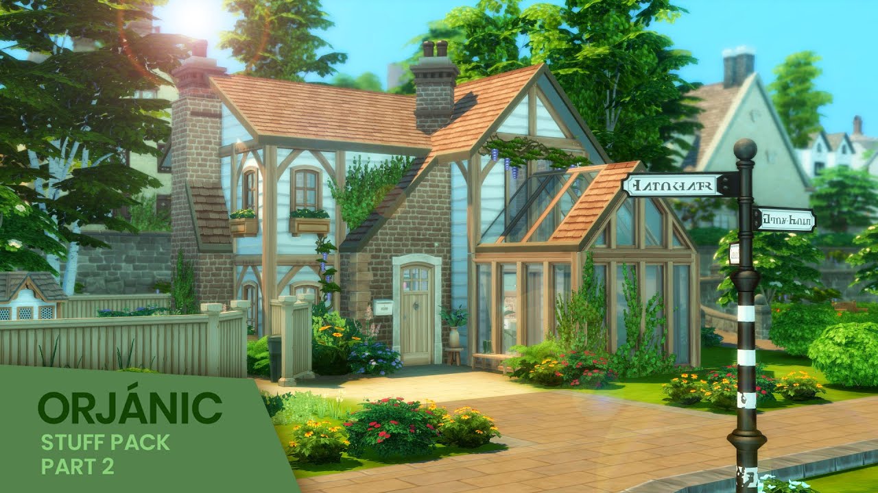 Cottage with Modern Extension // The Sims 4 Speed Build: ORJÁNIC CC
