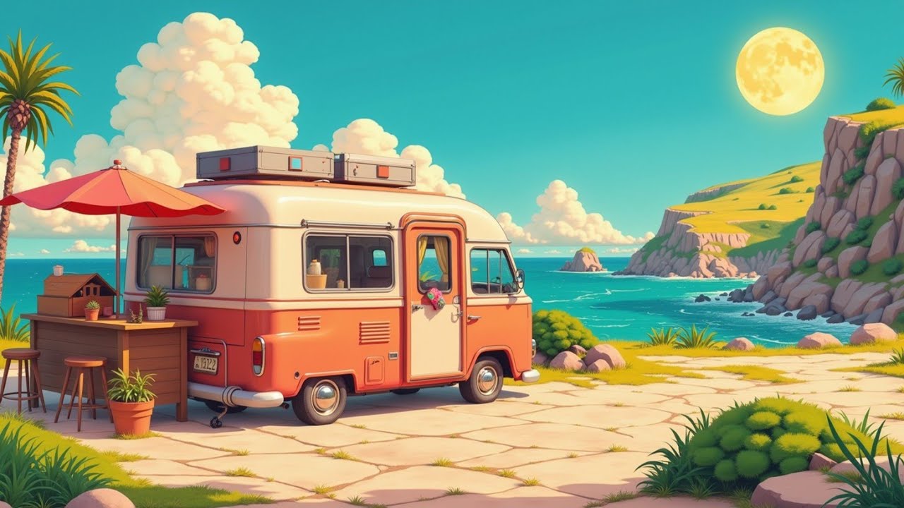 🎧 Coastal Van Life 🌿 Relaxing Lofi Hip Hop for Driving & Studying 🎧 Escape & Unwind 🙏