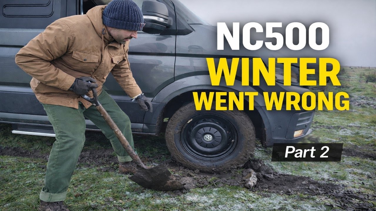 Зимний хаос на трассе North Coast 500 ❄️ | Снег, грязь, штормовой ветер и настоящая жизнь в фурго...